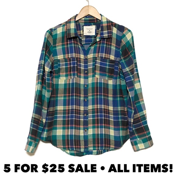 Sonoma Tops - Sonoma Plaid Flannel Shirt